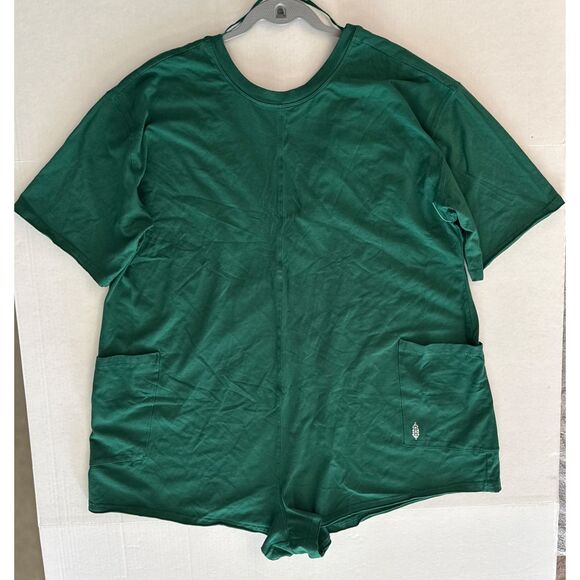 Free People Movement OB1960599 Women Sz Medium Beach Green Hot Shot Tee Romper - Picture 7 of 10